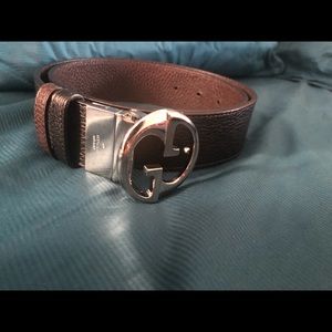 Gucci Reversible 1973 Lthr Belt - Blk/Brn; Size 80